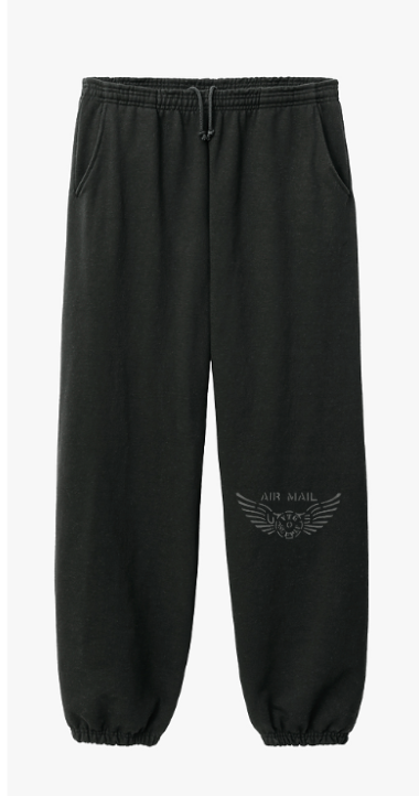 Black Airmail Sweatpants