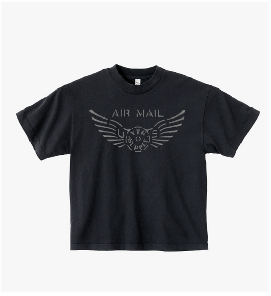 Black VTG Airmail Short Sleeve